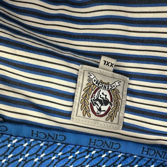 Cinch Shirt Mens XXL 2X Blue Button Long Sleeve Casual Plaid Western Rodeo Fair - Picture 8 of 11
